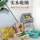 Retro wooden box wooden frame custom solid wood storage box display supermarket display wooden basket rectangular wooden crate red wine box