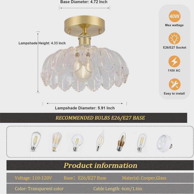 走廊吸顶灯浴室天花板玻璃复古吊灯具门廊厨房玄关卧室家居,淘宝优惠券,粉丝福利购,淘宝优惠卷