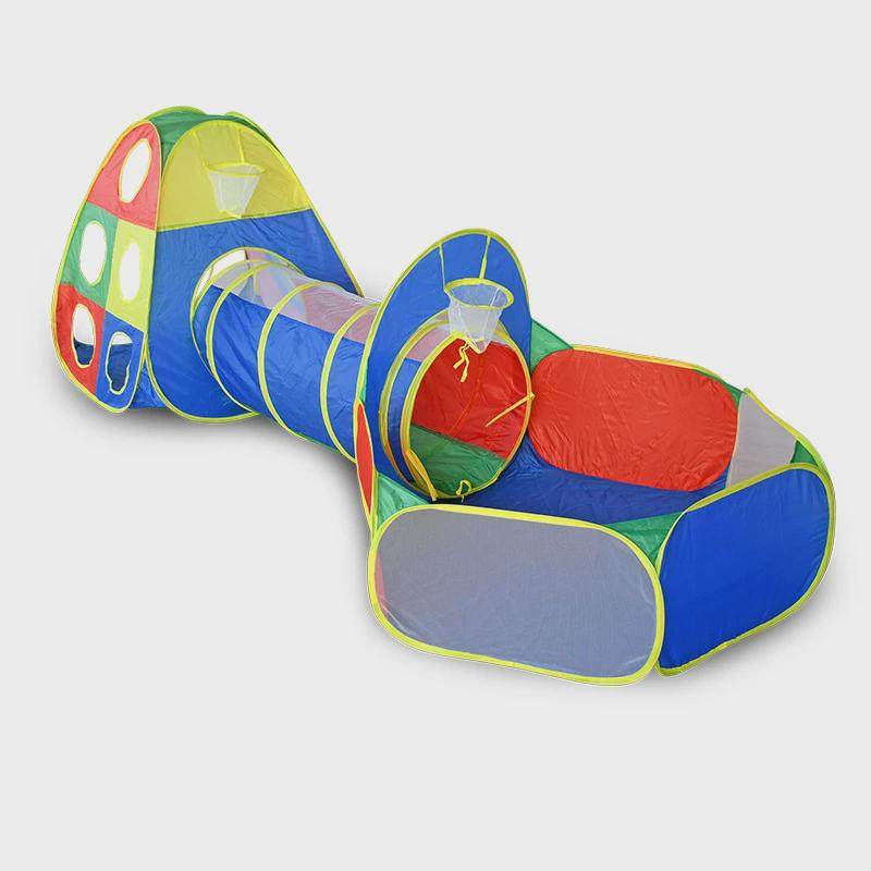 跨境儿童帐篷可折叠三件套隧道圆点波波海洋球池围栏室内游戏屋,淘宝优惠券,粉丝福利购,淘宝优惠卷