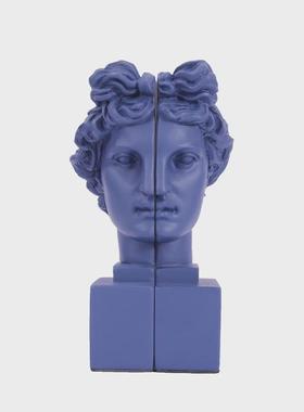 北欧人物书档书靠办公室家居树脂艺术头像书里酒柜摆件桌面装饰品