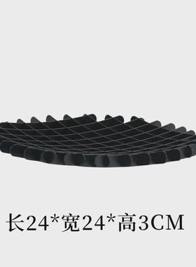 现代简约饰品金属圆形网格果盘托盘摆件样板房餐厅客厅软装轻奢