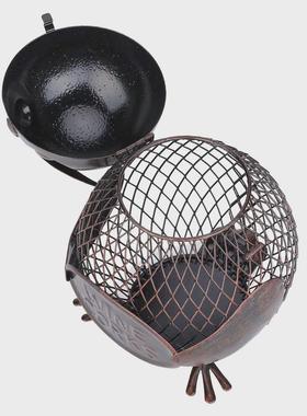 工艺品猫头鹰铁艺瓶塞罐实用装饰工艺品卧室床头猫头鹰网状