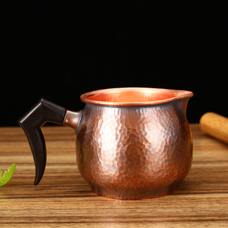 刀锋手柄紫铜艺功夫分茶器加厚隔热铜杯公道杯茶道公杯古典大肚铜,淘宝优惠券,粉丝福利购,淘宝优惠卷