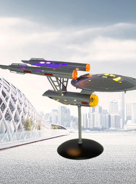 爆款星际迷航Enterprise金属宇宙飞船工艺品摆件带灯金属摆件