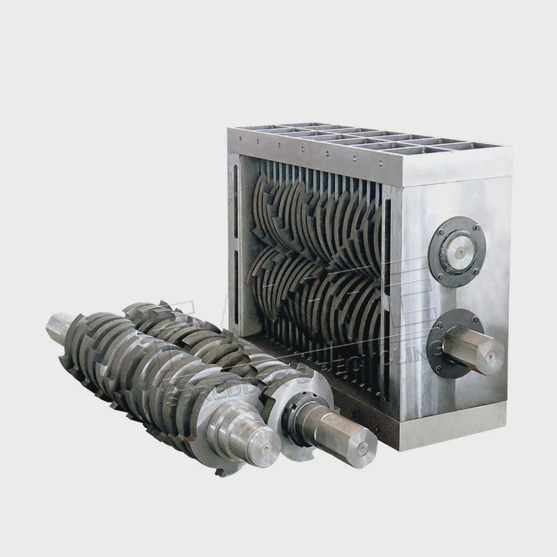 Hot selling double shaft shredder case waste cans plastic metal electronic waste plastic shredder case