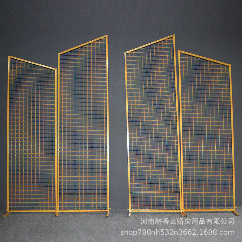 铁艺网格屏风婚庆新款铁艺婚庆道具婚庆背景装饰方形网格屏风摆件,淘宝优惠券,粉丝福利购,淘宝优惠卷