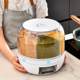 Fen grid rice bucket rotating grain storage box insect-proof moisture-proof rice storage tank household press rice bucket