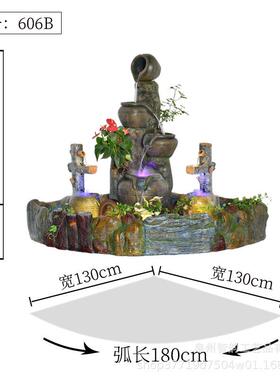 假山喷泉鱼缸流水摆件客厅办公茶室生财别墅循环流水阳台家居饰品