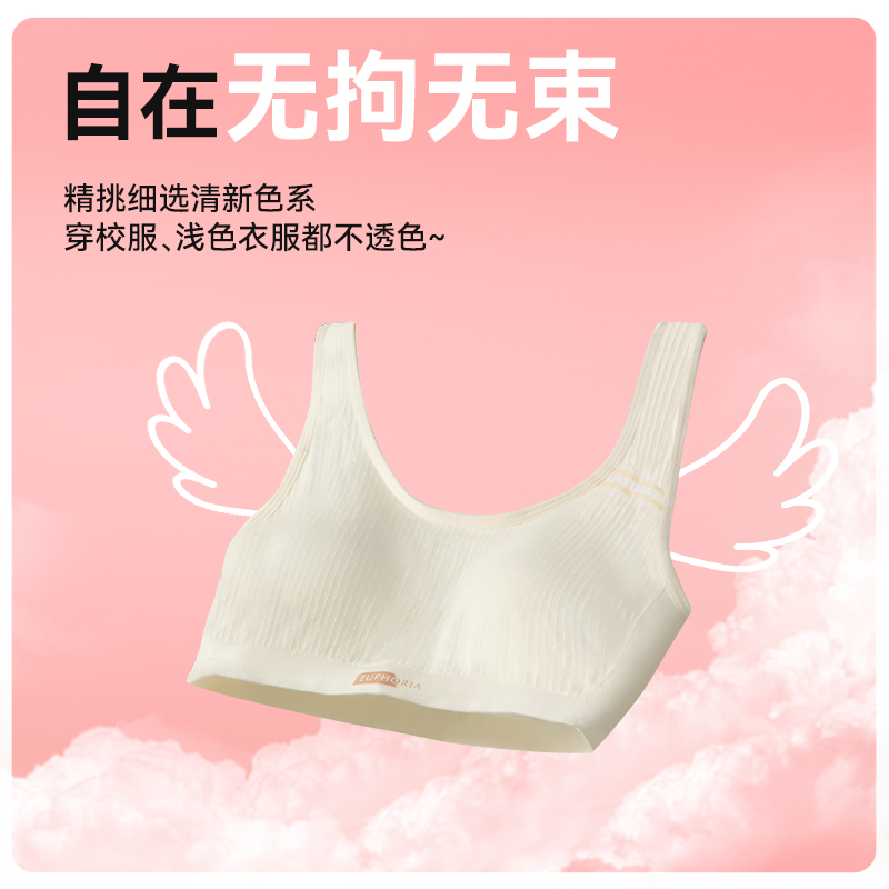 猫人儿童女童背心透气莫代尔5A抗菌亲肤一二阶少女文胸发育内衣