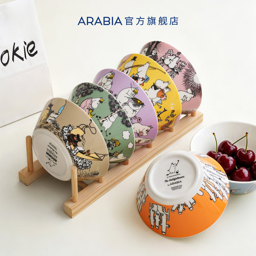 芬兰arabia姆明moomin陶瓷碗家用米饭碗可爱卡通餐具釉中彩高颜值 - 图1