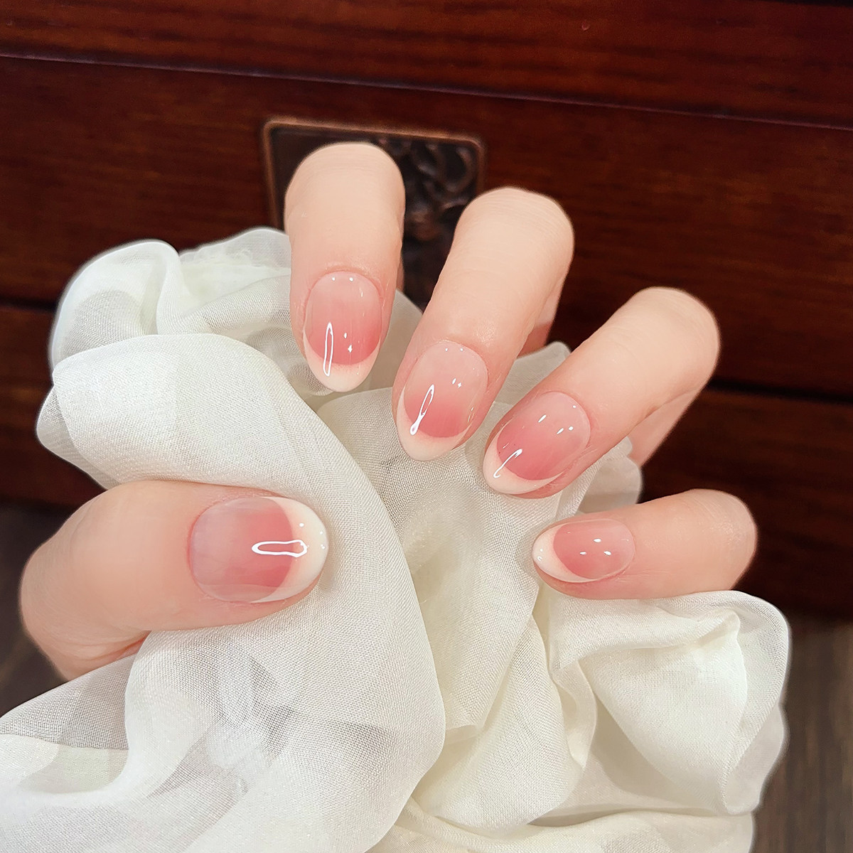 【蜜桃多多】纯手工制作法式腮红穿戴甲可拆卸成品穿戴式美甲,淘宝优惠券,粉丝福利购,淘宝优惠卷