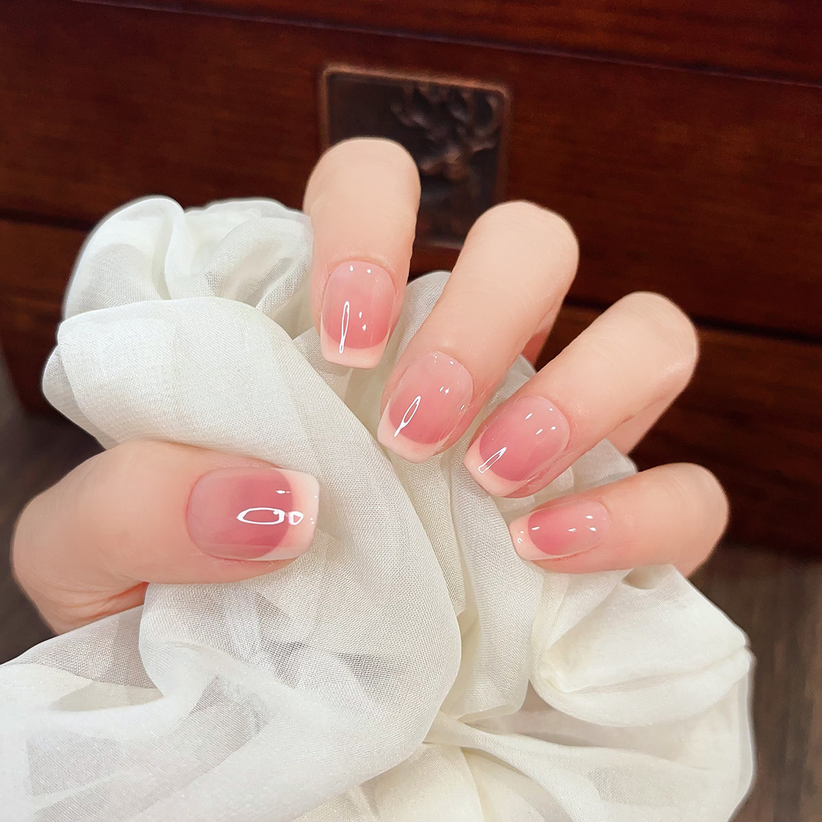 【蜜桃多多】纯手工制作法式腮红穿戴甲可拆卸成品穿戴式美甲,淘宝优惠券,粉丝福利购,淘宝优惠卷