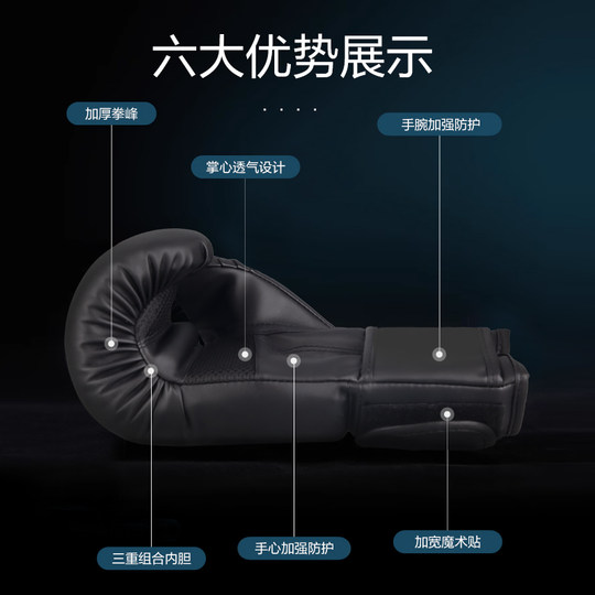 BOXERGING professional boxing gloves thickened and upgraded protection