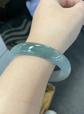 玉金珠宝:天然翡翠缅甸冰种翡翠手镯贵妃镯000062