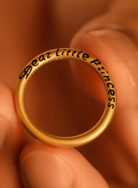 迪士尼在逃公主情侣戒指时尚百搭甜酷风小众设计对戒闭口素圈饰品