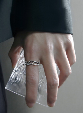 痴情戒指男潮简约ins个性复古情侣925银指环女小众设计开口可调节