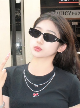 森蓝家网红同款猫眼复古个性黑色墨镜女欧美辣妹街拍防晒太阳镜