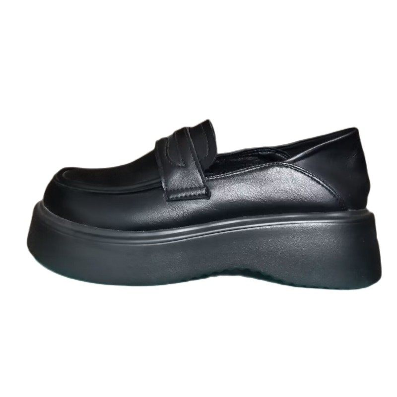 俏大东2025春季新款一脚蹬厚底乐福鞋女松糕软底小皮鞋真皮豆豆鞋,淘宝优惠券,粉丝福利购,淘宝优惠卷