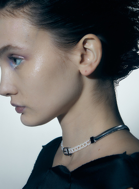 PEARLONALacerta联名巴洛克珍珠皮带扣蕾丝项链锁骨链李晟同款