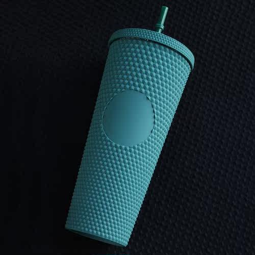 710ml Tumbler Water Cups With Straw Double Layer Plastic Dur - 图3