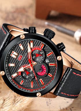 Men's watch waterproof quartz watch business 男士石