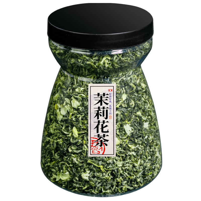 茉莉花茶自饮送礼葫芦罐包装散装浓郁花香耐泡回甘清甜花草茶250g