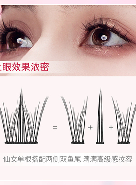 仙子鱼尾自然假睫毛睫毛森林