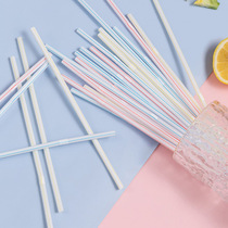 Disposable Straw Soy Milk Straws Transparent Colorful Plastic Drinking Straw Fine Straws Independent of Commercial