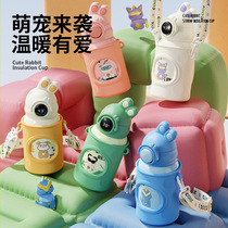 HJJJ Childrens insulated cup Food grade 316 straws Water cups Girls nursery school Elementary school pupils Kettle Water