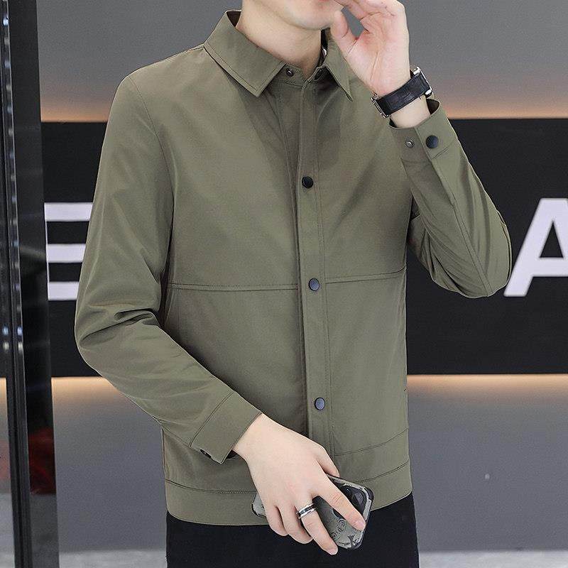 轻奢潮牌高档时尚夹克外套男士春季新款帅气休闲韩版翻领百搭上衣,淘宝优惠券,粉丝福利购,淘宝优惠卷