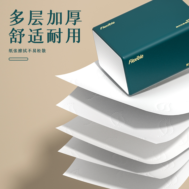 抽纸整箱批卫生纸五层餐巾纸家用实惠装厨房纸巾纸抽加厚面巾纸 - 图1