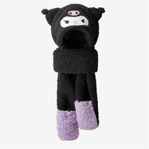 COMPARE KUDOS designer joint paragraph three sets of winter ladies furry hat scarves and gloves integrated