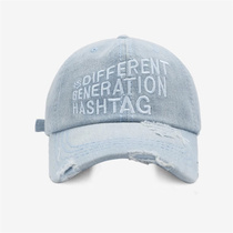 COMPARE KUDOS DESIGNER JOINT CLUB Baseball Cap Woman Spring Autumn Season Street Denim Broken Hole Duck Tongue Cap