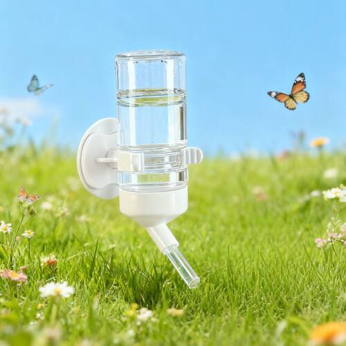 刺星球仓鼠真空玻璃嘴静音金丝熊防漏水水壶饮水器喝水支架挂笼 - 图3