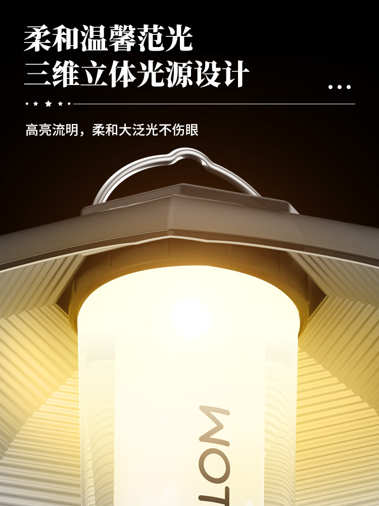 WOTA沃它户外露营灯超长续航充电led灯氛围灯徒步马灯帐篷野营灯 - 图2