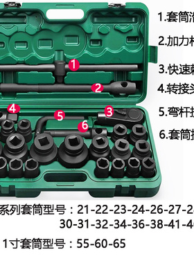 重型套筒套装气动电动扳手套筒头重型六角型十二角梅花型气动套头