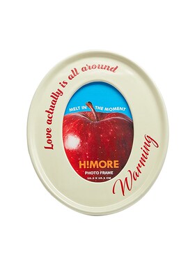 HIMORE欧式瓷盘英文字母相框 家居装饰客厅卧室创意6寸照片摆件