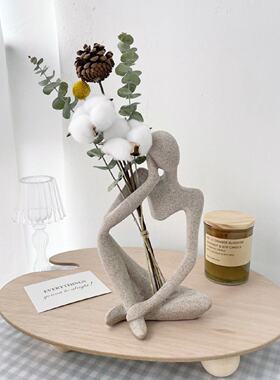 屋内摆设饰品室内客厅玄关干花花束摆件北欧软装创意桌面酒柜摆饰
