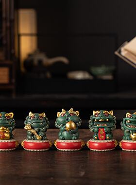 国潮瑞兽福禄寿喜财桌面摆件装饰品招财貔貅公司开业乔迁生日礼物