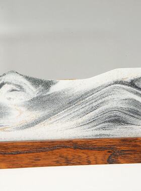 创意轻奢立体流沙画摆件客厅玄关家居装饰办公室解压桌面玻璃沙漏