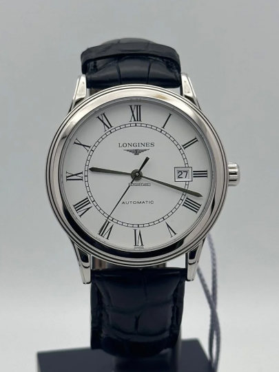 浪琴/Longines瑞士军旗时尚罗马钢/皮带机械男手表L4.984.4.21.6