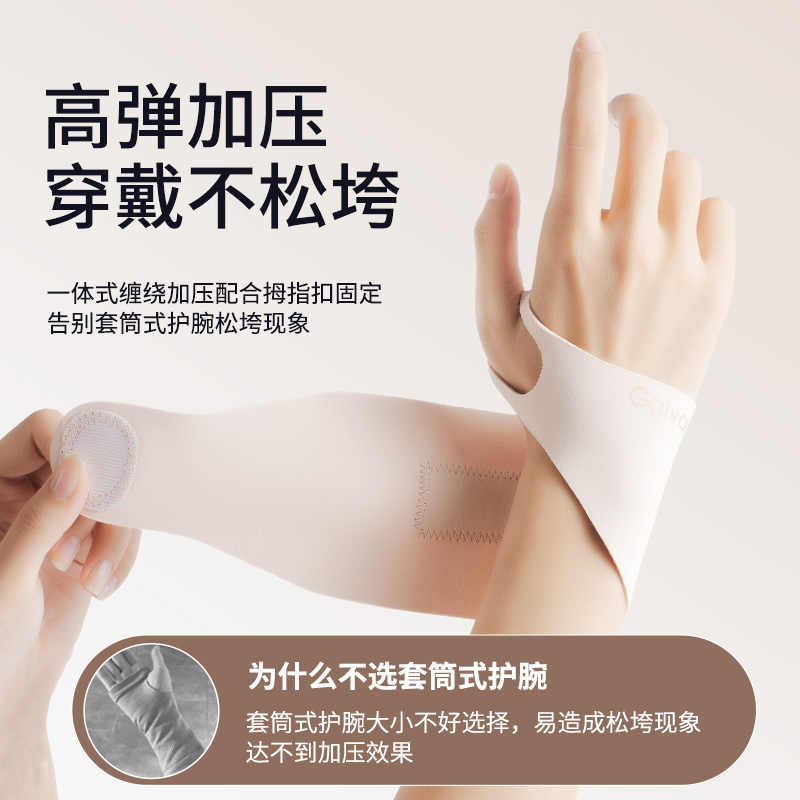 日本护腕扭伤手腕腱鞘炎护套关节固定男女薄款羽毛球网球腕带护套 - 图2