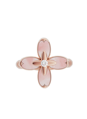 诺麟NOLYN桂花系列戒指原创设计甜美风格粉母贝戒指送女友送礼