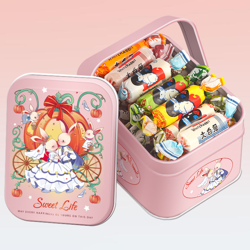 六一儿童糖果大白兔奶糖混合口味礼盒118g年货置办春节送礼