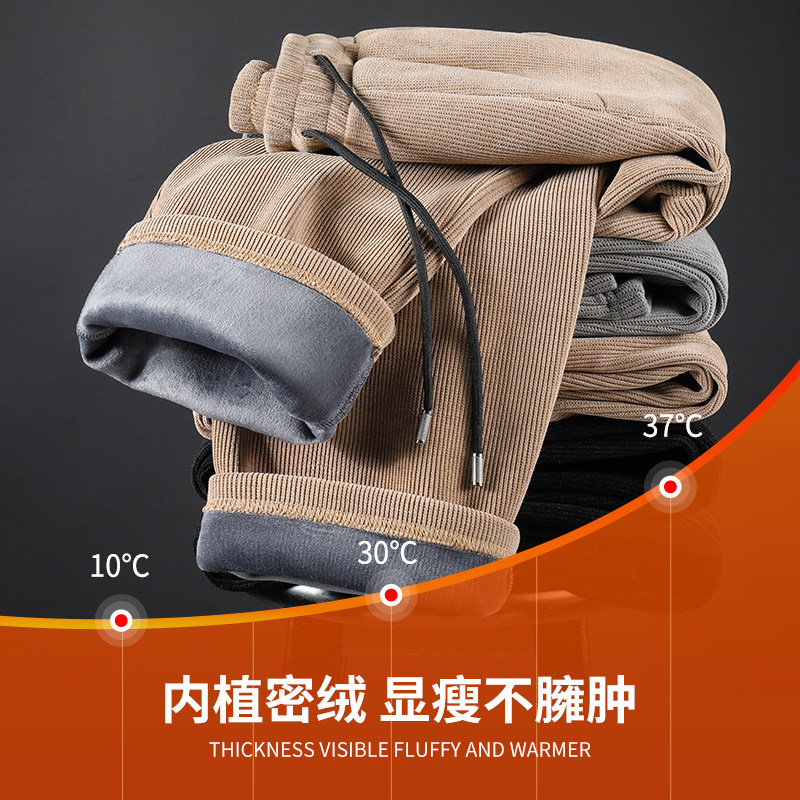 班尼路雪尼尔休闲裤男冬季2026新款加绒直筒裤男士宽松运动裤卫裤,淘宝优惠券,粉丝福利购,淘宝优惠卷