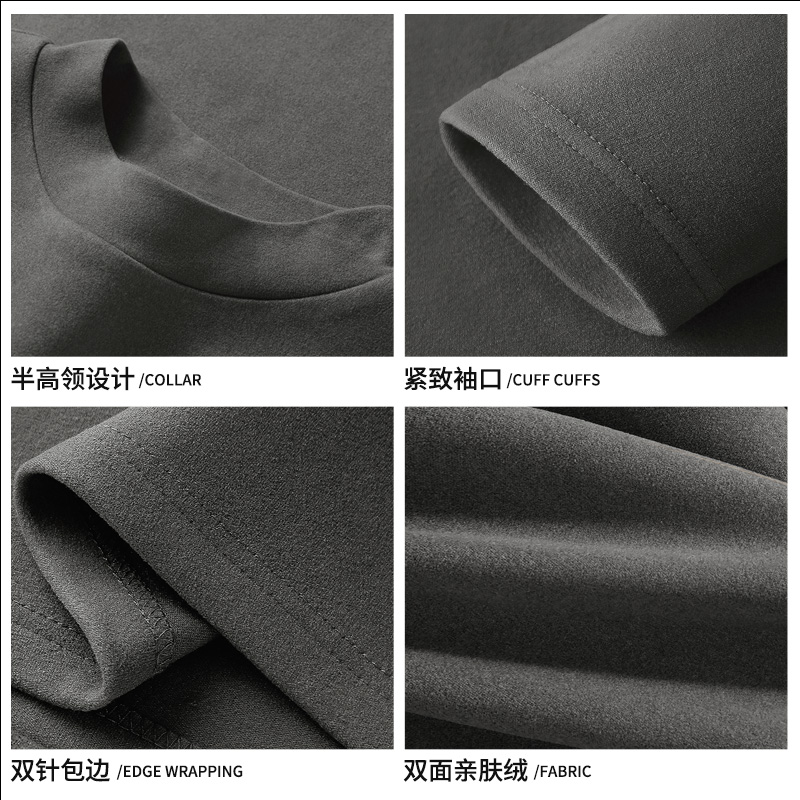 班尼路加绒打底衫男秋