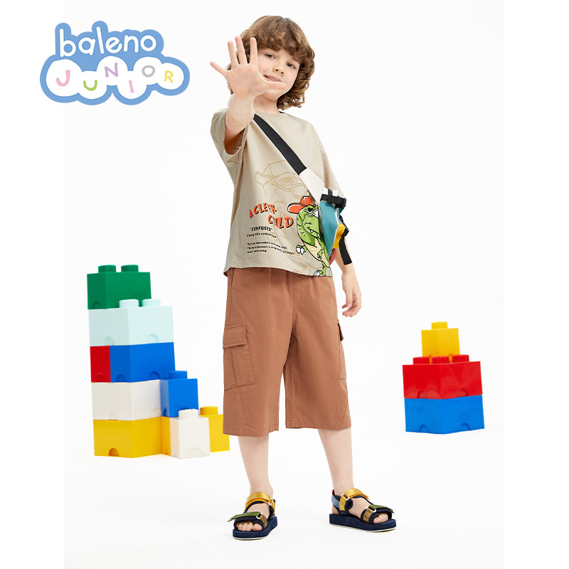 班尼路童装短袖T恤春夏中大童五分裤男童休闲短裤女童长裤运动裤Z