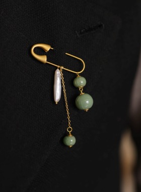 知瓷珠玉汝瓷招财转运胸针