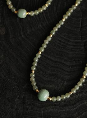 原创知瓷系列汝瓷和田玉手串