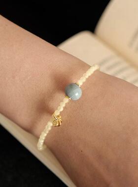 新中式汝瓷珠蜜蜡手链